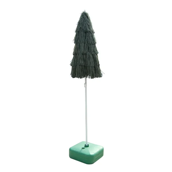 Custom Promotional Large Windproof Short Lead Time For Plastic Grass Thatch Roof Colourful Patio Raffia Beach Umbrella - Image 5