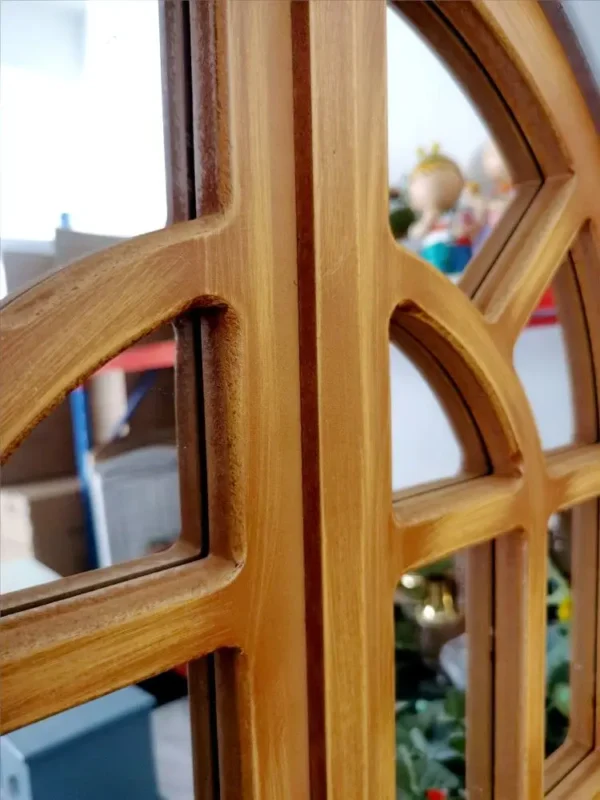 60*89cm  vintage wall decoration wood mirror false window wall decoration simulated moroccan window - Image 2