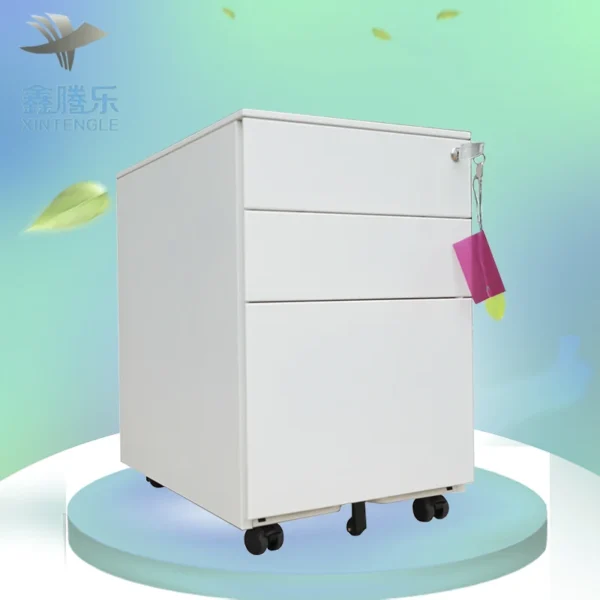 Office Filing Cabinet  Office Drawer Cabinet Movable Three Drawer Office Cabinet With Door - Image 2