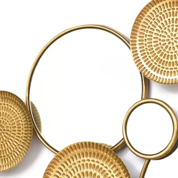 115*58cm Sales Light Luxury Style Sofa Background Metal Wall Hanging Mirror Gold Wall Mirror Decoration