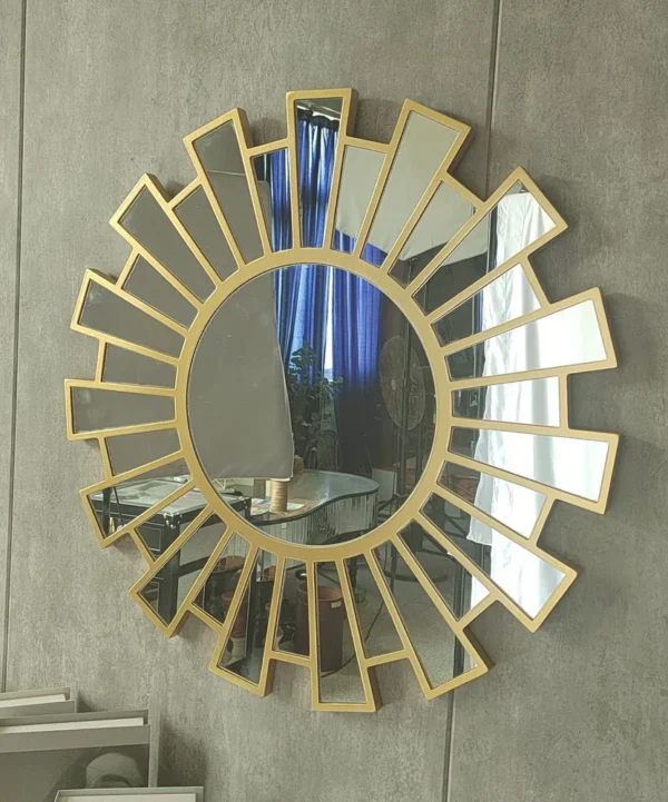 65CM Simple style bathroom circle framed wall mirrors durable using generous decor natural color wall mirror for living room - Image 6