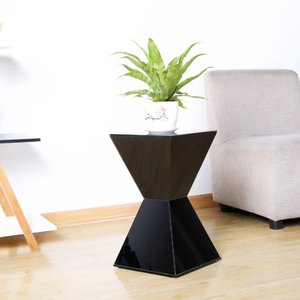 27X46CM designer mirrored creative tea wine flower plant lamp smart coffee floor standing end glass side corner table