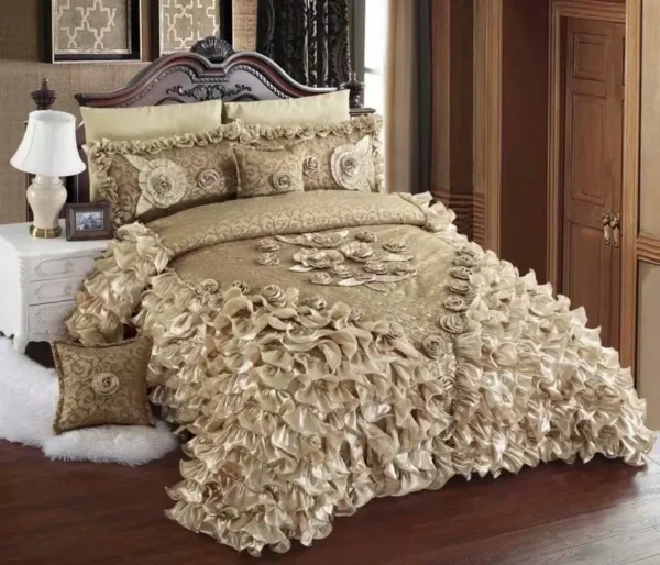 2023 new hot selling home textile bedding products super soft Wedding 4 piece set for  home - style lace - Image 4