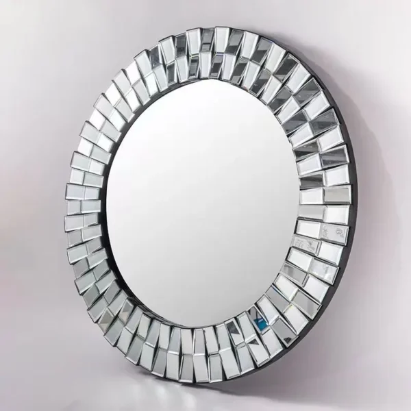 80cm Hot Saling Round living room Mirror Background Wall Hanging Decoration Mirror Porch art mirror with Low Price - Image 2