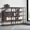 Modern high quality nordic minimalist Italian modern walnut shelf bookshelf
