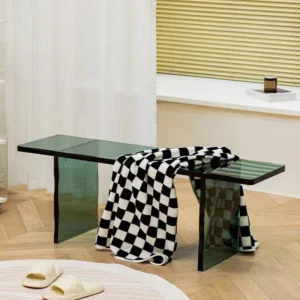 Creative Acrylic Bench Home Bedroom Bed End Stool Long Shoe Changing Chair