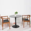Modern American Kennedy armchair Office chair with PU leather cushion chaises de salle a manger en bois massif - Image 5