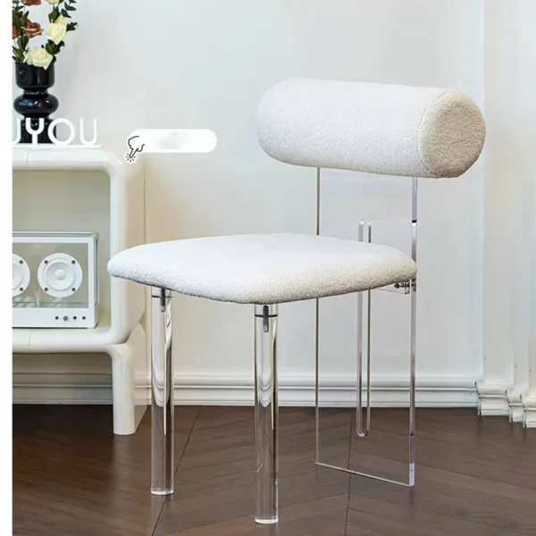 Clear Acrylic Transparent Chair for Home Furniture Living Room Simple Leisure Chair Backrest Dining Chair - Image 6