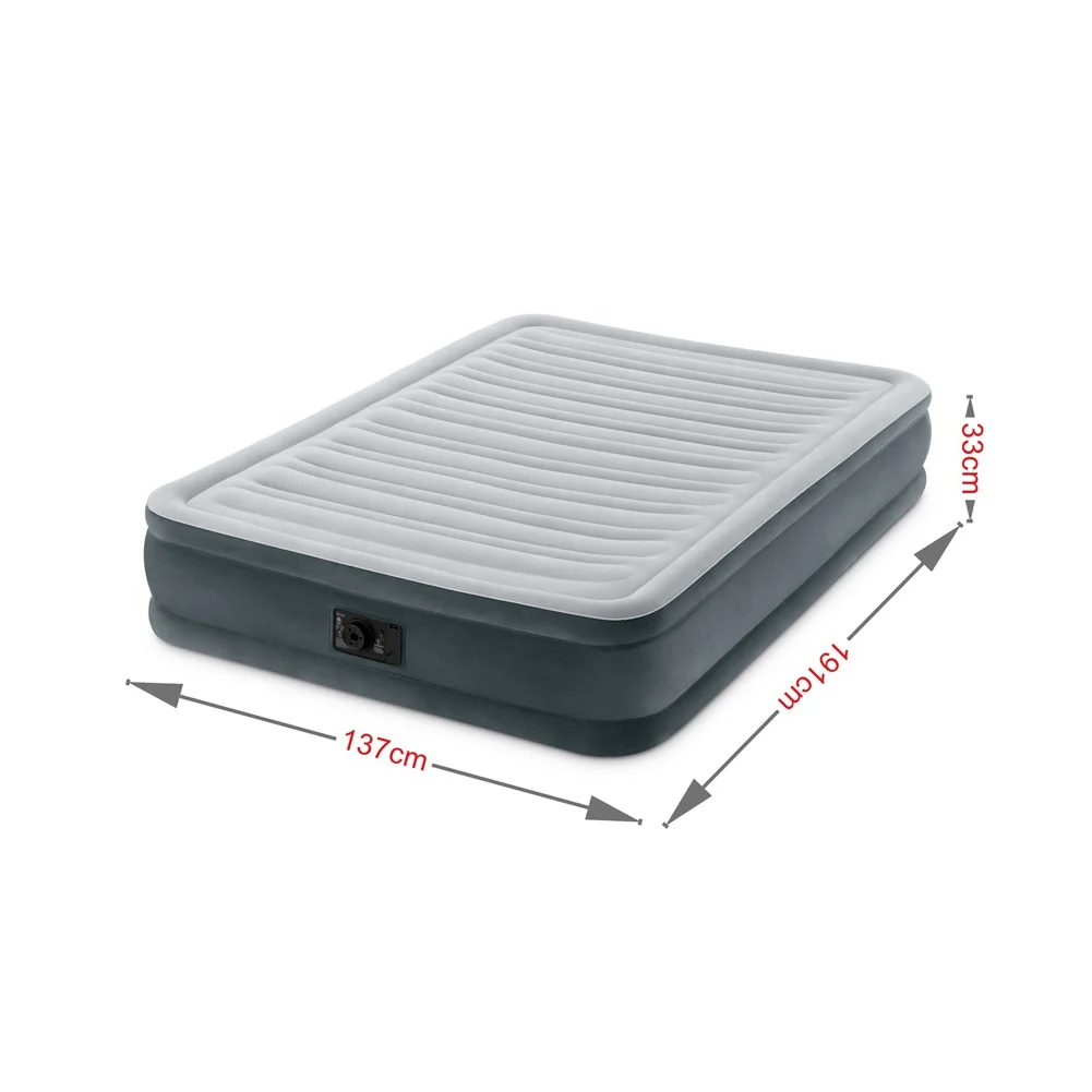 Intex 67768 Plush Elevated Air bed Series PVC Inflatable Air Mattress With Built-in Electric Pump