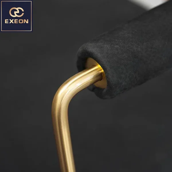 Italian Luxury Stainless Steel Dining Chair Modern Velvet Fabric Dining Chair Comfortable Back Metal Dining Chair - Image 4