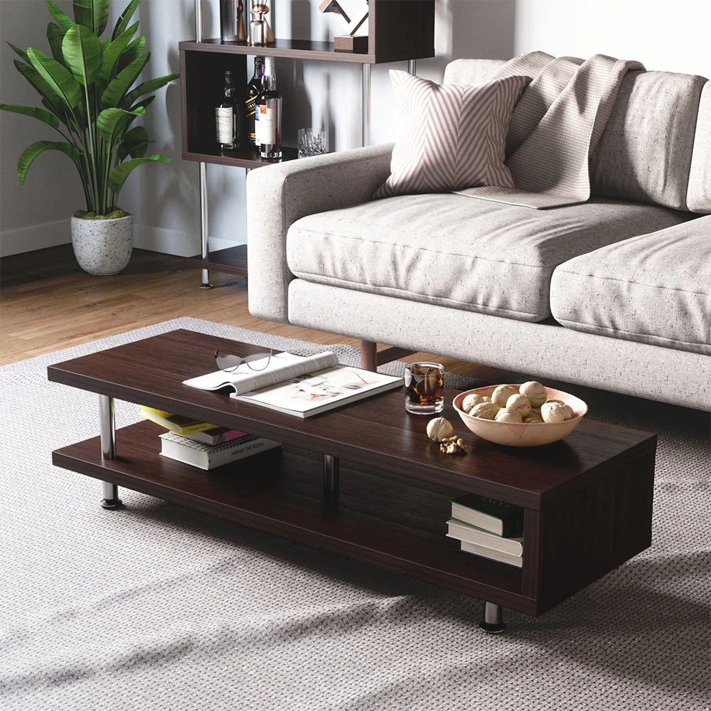 Hot sale Rustic Center Wooden Console TV Cabinet TV Stand furniture with Open Media Storage End Table For Living Room - Image 3