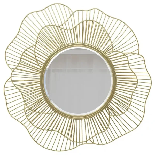 85x75cm big flower Hot Trend Iron Mirror Hanging Decorative Mirror large Wall Mirror Furniture With Eye-catching Design - Image 4