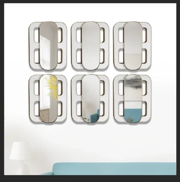 61CM  mirrored Design Metal home wall house Decor Art living room decoration Hanging - Image 3