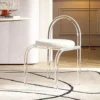 Cafe Transparent Plastic Chair European Style Acrylic Dining Chair Home Bedroom