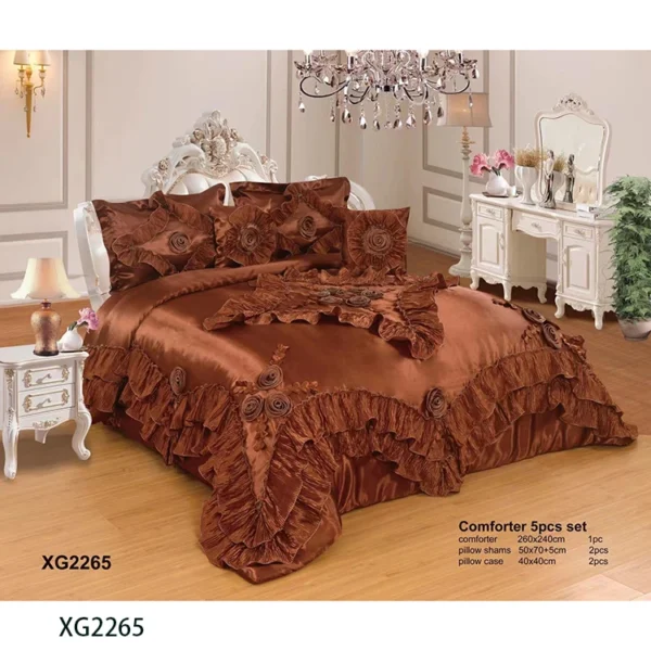 wedding king  size bedding comforter sets luxury cheap polyester new design made in china bedding set - Image 3