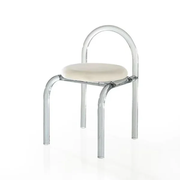 Cafe Transparent Plastic Chair European Style Acrylic Dining Chair Home Bedroom - Image 2