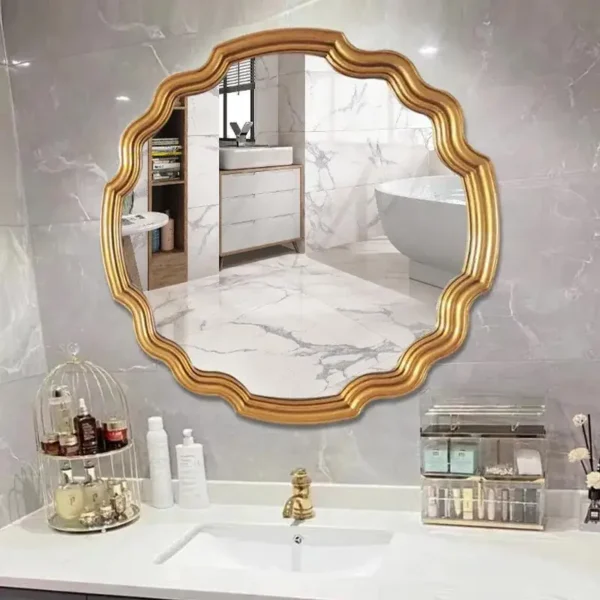 65*65cm New Design LED Light Bathroom mirror Nordic porch decoration mirror European vintage wall hanging dressing mirror