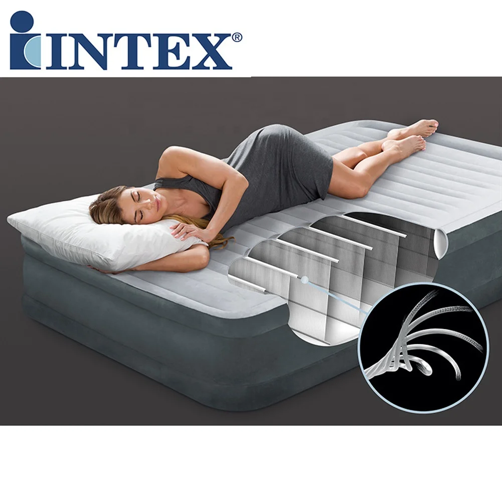 Intex 67768 Plush Elevated Air bed Series PVC Inflatable Air Mattress With Built-in Electric Pump - Image 2