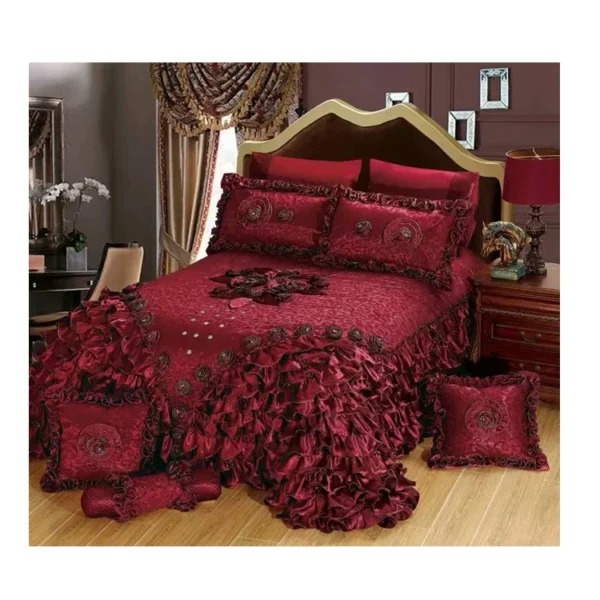 2023 new hot selling home textile bedding products super soft Wedding 4 piece set for  home - style lace - Image 6
