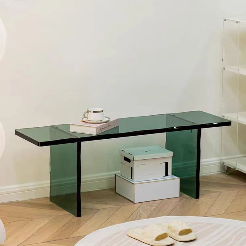 Creative Acrylic Bench Home Bedroom Bed End Stool Long Shoe Changing Chair - Image 6