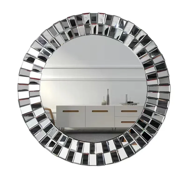 80cm Hot Saling Round living room Mirror Background Wall Hanging Decoration Mirror Porch art mirror with Low Price - Image 6