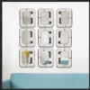 61CM 2023 3d design mirrored Design Metal home wall Decor Art living room decoration Hanging - Image 2