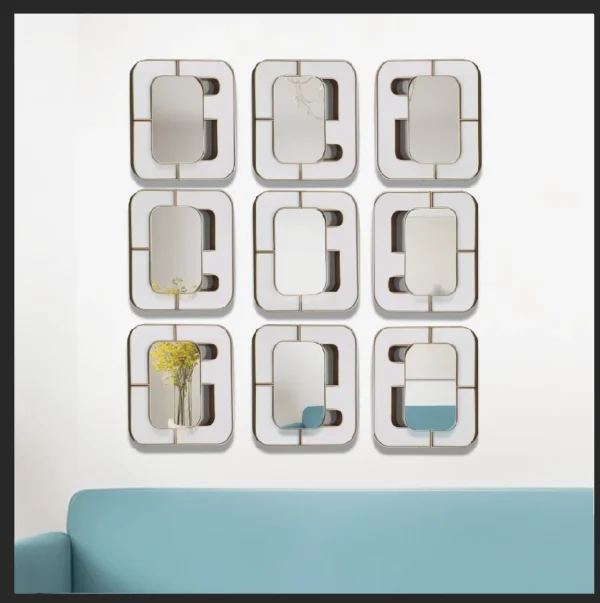 61CM 2023 3d design mirrored Design Metal home wall Decor Art living room decoration Hanging - Image 2