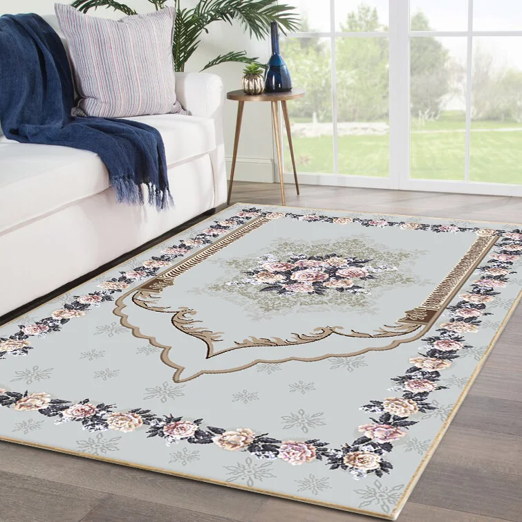 anti slip polyester velvet floor carpet moroccan rug london underground moquette kilim runner area rug - Image 4