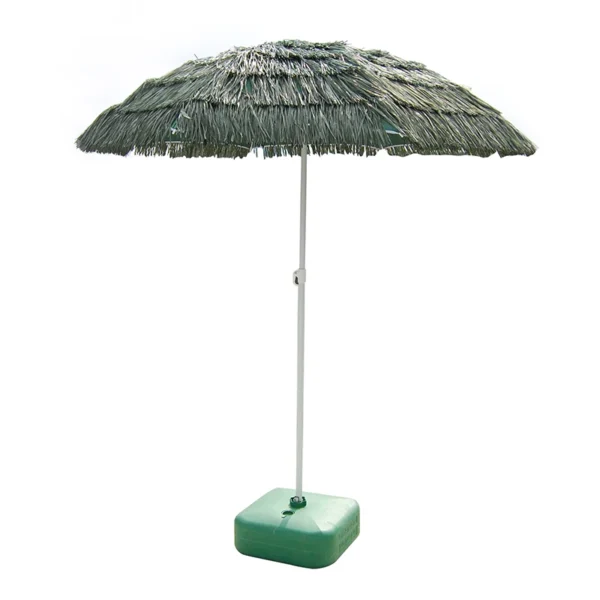 Custom Promotional Large Windproof Short Lead Time For Plastic Grass Thatch Roof Colourful Patio Raffia Beach Umbrella - Image 6