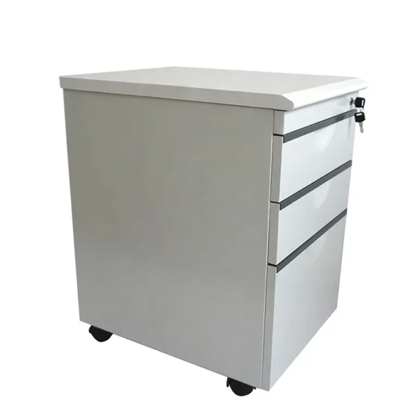 Office furniture supplier steel material 3 drawers movable file cabinet - Image 2