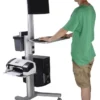 Rotating computer monitor keyboard desk stand - Image 2