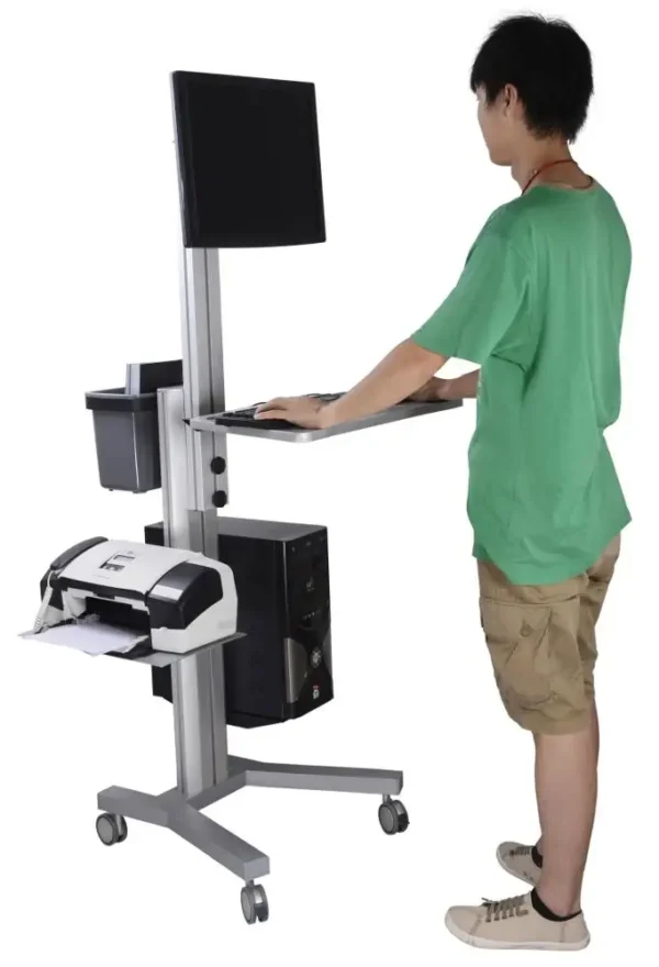 Rotating computer monitor keyboard desk stand - Image 2