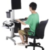 Rotating computer monitor keyboard desk stand