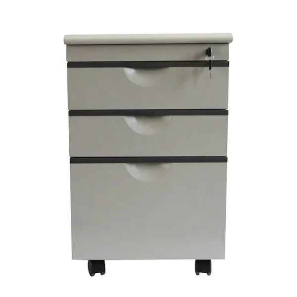 Office furniture supplier steel material 3 drawers movable file cabinet