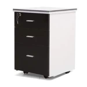 Office rolling storage 3-drawer file cabinet a3 Wooden