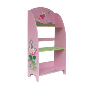 Luxury princess Wooden Children Lovely Colorful Wooden Kids Bookshelf