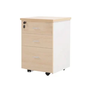 Office furniture supplier custom storage wood movable 3-drawer file cabinet