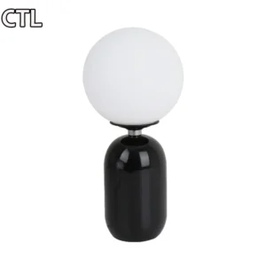 Hotel bedroom bedside nordic modern table lamps glass ball shade desk lamp indoor gold luxury minimalist home decor table lamp