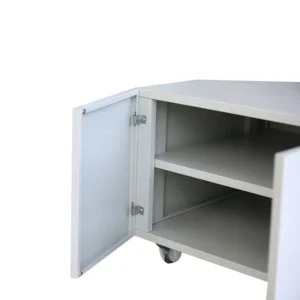 Metal movable rectangle printer storage cabinet for home office bank