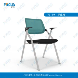 Mobile conference training chair/e-Learning computer chair with wheels writing pad school student chair