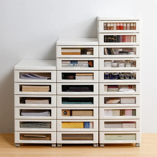 SHIMOYAMA Living Room Modern Steady Mobile Drawer File Filing Cabinet with 6/8/10 Drawers and Wheels - Image 6