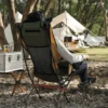 design aluminum alloy ultralight high back reclining outdoor foldable portable lightweight folding beach camping moon chair - Image 2