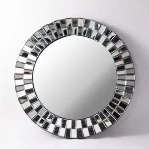 80cm Hot Saling Round living room Mirror Background Wall Hanging Decoration Mirror Porch art mirror with Low Price