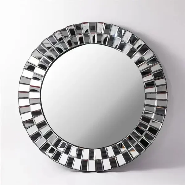 80cm Hot Saling Round living room Mirror Background Wall Hanging Decoration Mirror Porch art mirror with Low Price
