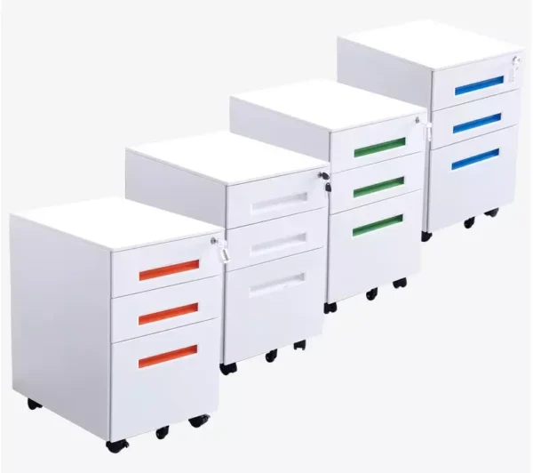 Cheap price office furniture mobile pedestal filing cabinet 3 drawer storage cabinet Muebles De Archivos Movibles - Image 2