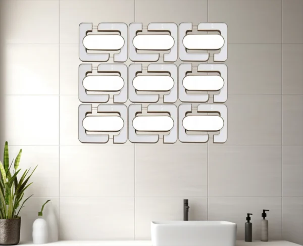 61CM design mirrored Design Metal home wall house Decor Art living room decoration Hanging - Image 3
