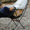 design aluminum alloy ultralight high back reclining outdoor foldable portable lightweight folding beach camping moon chair - Image 4