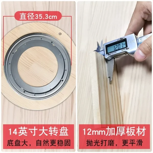 Log 360 degree rotating bookshelf floor Simple home children's picture book Bedroom corner splicing bookshelf cabinet - Image 3