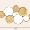 115*58cm Sales Light Luxury Style Sofa Background Metal Wall Hanging Mirror Gold Wall Mirror Decoration - Image 5