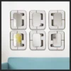 61CM 2023 3d design mirrored Design Metal home wall Decor Art living room decoration Hanging